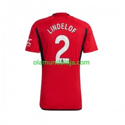 Camisola Manchester United Lindelof 2 Homem Equipamento Primeiro 2023-2024 Manga Curta